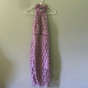 Bardot Gemma Lilac lace sheath dress